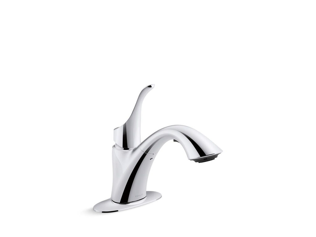 KOHLER K-22035-CP Simplice Pull-Out Laundry And Utility Sink Faucet With Two-Function Sprayhead - Polished Chrome