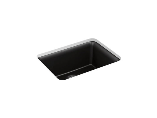 KOHLER K-28001-CM1 Cairn 24-1/2" Undermount Single-Bowl Kitchen Sink In Matte Black