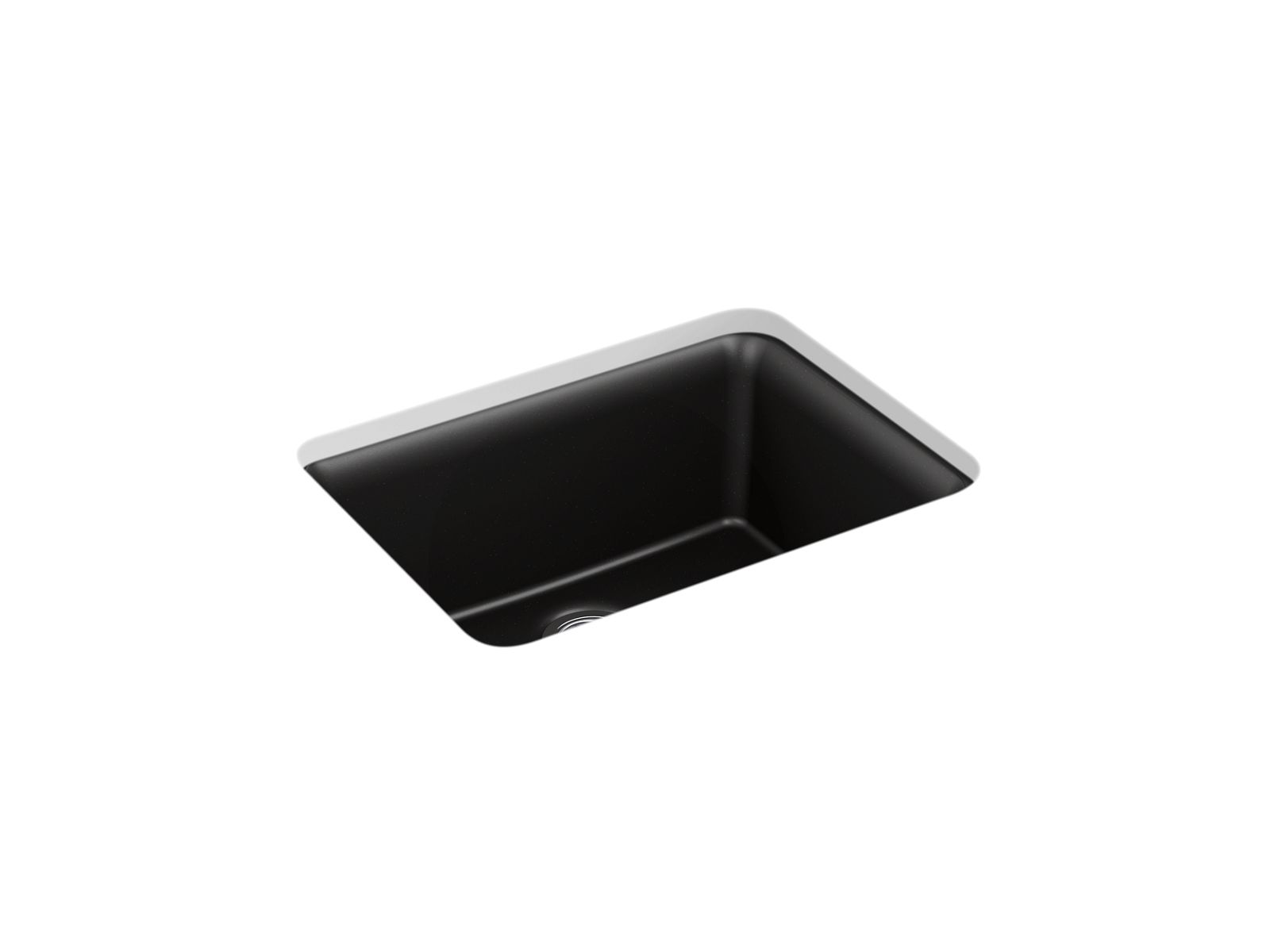 KOHLER K-28001-CM1 Cairn 24-1/2" Undermount Single-Bowl Kitchen Sink - Matte Black