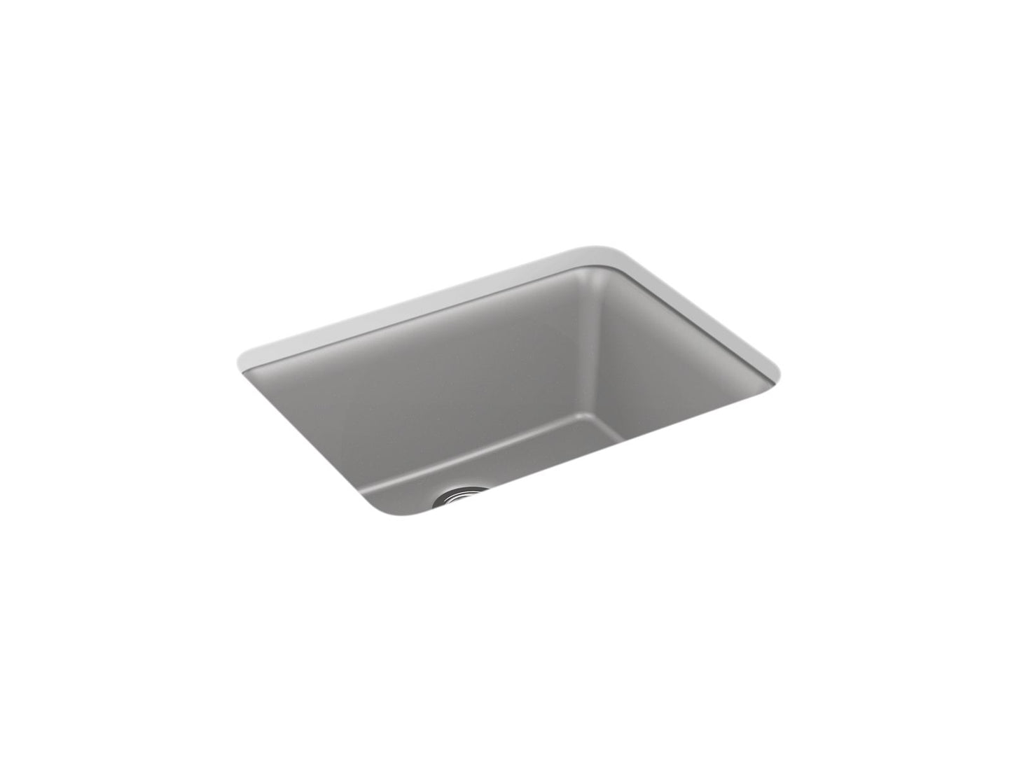 KOHLER K-28001-CM4 Cairn 24-1/2" Undermount Single-Bowl Kitchen Sink In Matte Grey