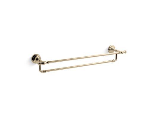 KOHLER K-72570-AF Artifacts 24" Double Towel Bar In Vibrant French Gold