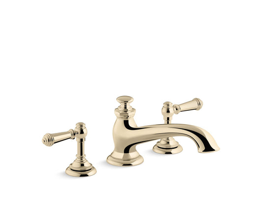 KOHLER K-72777-AF Artifacts Deck-Mount Bath Spout With Flare Design In Vibrant French Gold