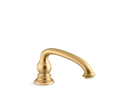 KOHLER K-72778-2MB Artifacts Deck-Mount Bath Spout With Arc Design In Vibrant Brushed Moderne Brass