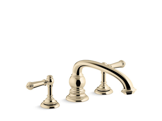 KOHLER K-72778-AF Artifacts Deck-Mount Bath Spout With Arc Design In Vibrant French Gold