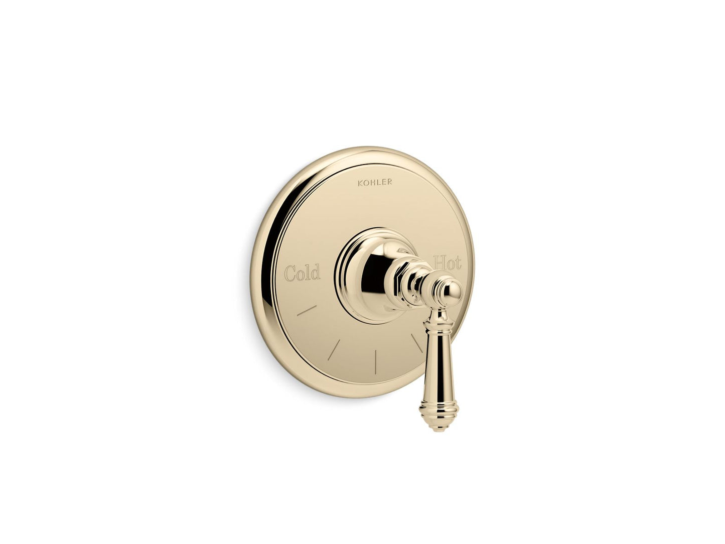 KOHLER K-T72769-4-AF Artifacts Mastershower Temperature Control Valve Trim With Lever Handle In Vibrant French Gold