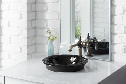 KOHLER K-20211-0 Iron Plains 12" round drop-in/undermount/vessel bathroom sink - White
