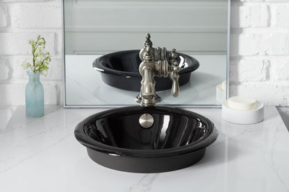 KOHLER K-20211-0 Iron Plains 12" round drop-in/undermount/vessel bathroom sink - White