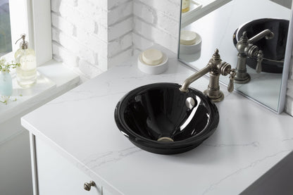 KOHLER K-20211-0 Iron Plains 12" round drop-in/undermount/vessel bathroom sink - White