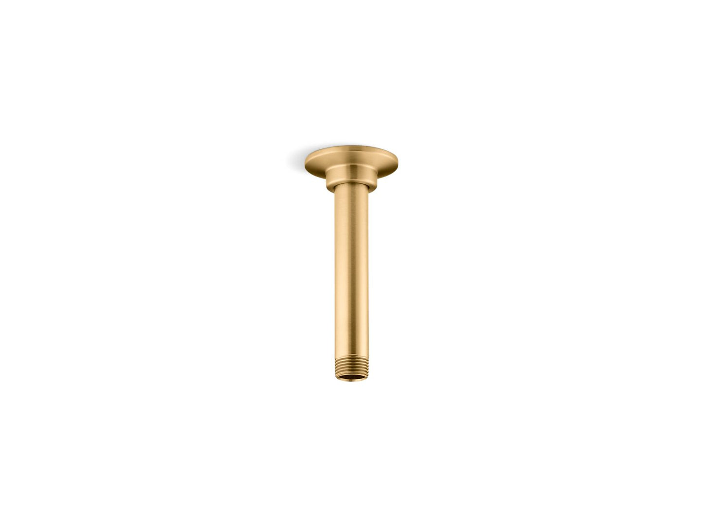 KOHLER K-7394-2MB 6" ceiling-mount single-function rainhead arm and flange - Vibrant Brushed Moderne Brass