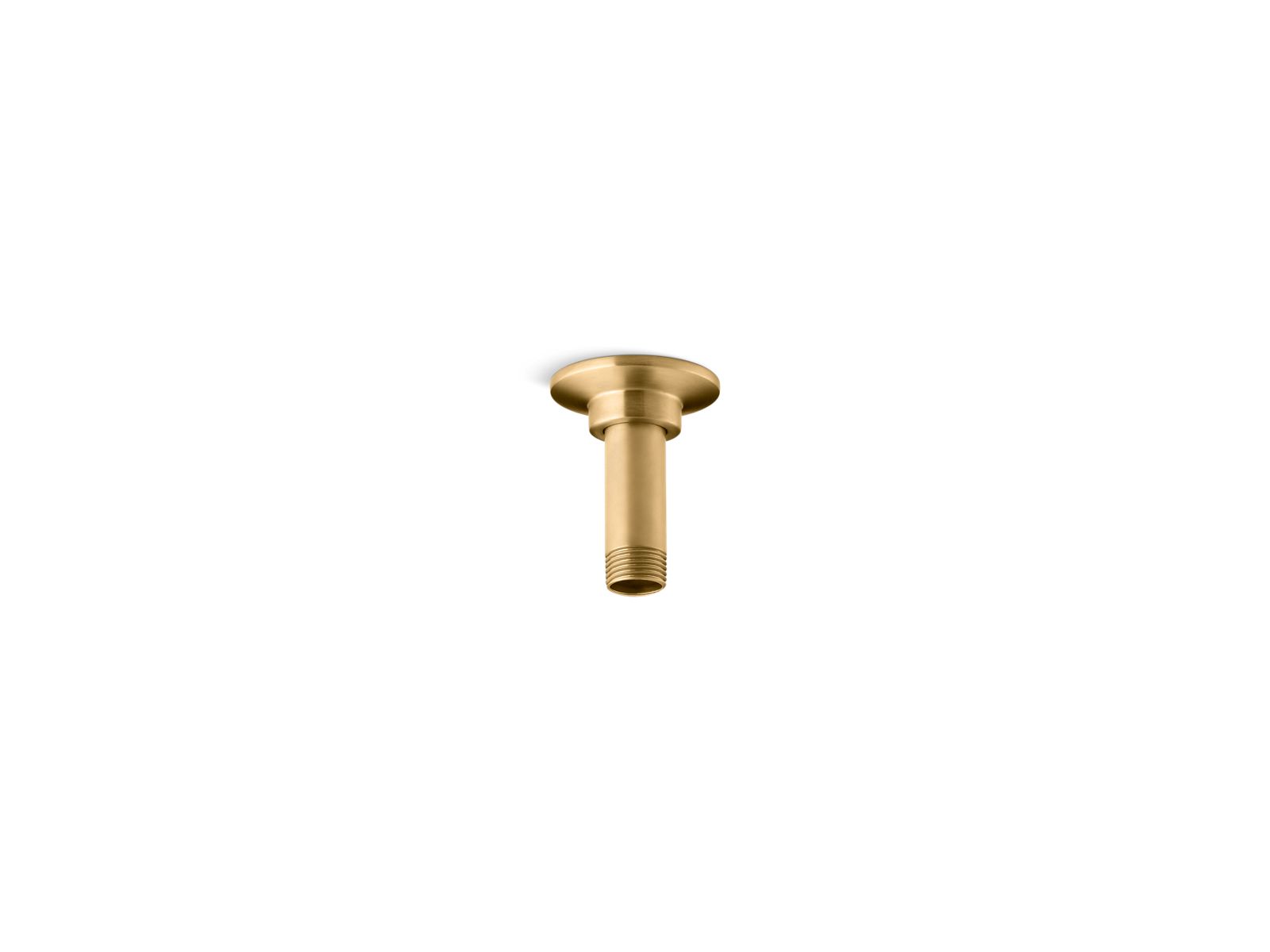 KOHLER K-7396-2MB 3" Ceiling-Mount Single-Function Rainhead Arm And Flange - Vibrant Brushed Moderne Brass