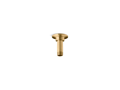KOHLER K-7396-2MB 3" ceiling-mount single-function rainhead arm and flange - Vibrant Brushed Moderne Brass