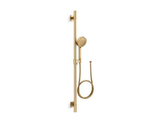 KOHLER K-99898-G-2MB Awaken G110 36" Three-Function Handshower Kit, 1.75 Gpm In Vibrant Brushed Moderne Brass