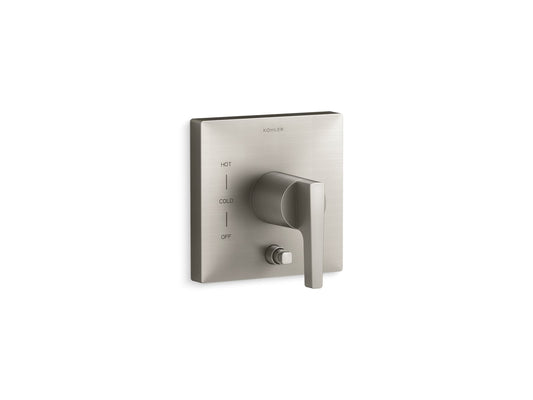 KOHLER K-T99762-4-BN Honesty Rite-Temp Valve Trim With Push-Button Diverter In Vibrant Brushed Nickel