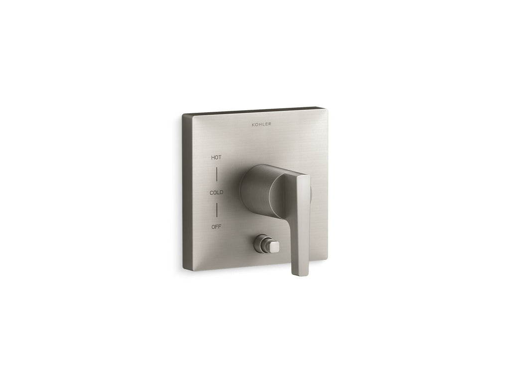 KOHLER K-T99762-4-BN Honesty Rite-Temp Valve Trim With Push-Button Diverter - Vibrant Brushed Nickel