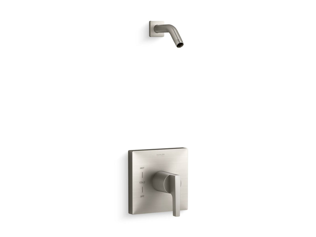 KOHLER K-TLS99764-4-BN Honesty Rite-Temp Shower Trim Kit, Without Showerhead - Vibrant Brushed Nickel