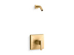 KOHLER K-TLS99764-4-2MB Honesty Rite-Temp Shower Trim Kit, Without Showerhead - Vibrant Brushed Moderne Brass