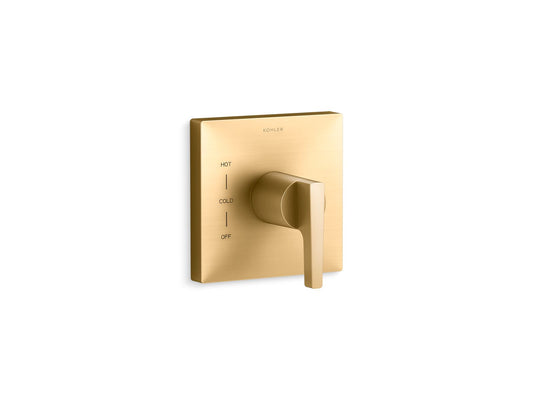 KOHLER K-TS99761-4-2MB Honesty Rite-Temp Valve Trim In Vibrant Brushed Moderne Brass