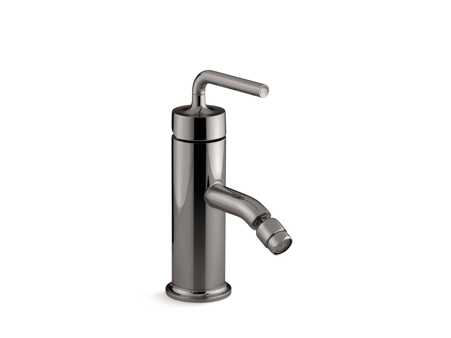 KOHLER K-14434-4A-TT Purist Horizontal Swivel Spray Aerator Bidet Faucet With Straight Lever Handle In Vibrant Titanium