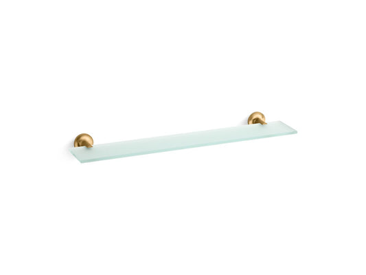 KOHLER K-14440-2MB Purist Glass Shelf In Vibrant Brushed Moderne Brass