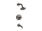 KOHLER K-T14420-3-TT Purist Rite-Temp Bath And Shower Trim Kit With Push-Button Diverter And Cross Handle, 2.5 Gpm - Vibrant Titanium