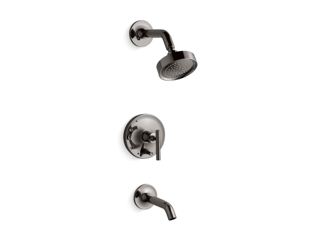 KOHLER K-T14420-4-TT Purist Rite-Temp Bath And Shower Trim Kit With Push-Button Diverter And Lever Handle, 2.5 Gpm - Vibrant Titanium