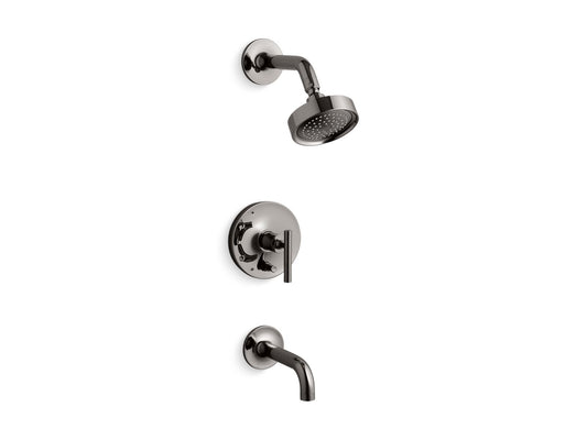 KOHLER K-T14421-4-TT Purist Rite-Temp Bath And Shower Trim Kit With Push-Button Diverter And Lever Handle, 2.5 Gpm In Vibrant Titanium