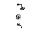 KOHLER K-T14421-4-TT Purist Rite-Temp Bath And Shower Trim Kit With Push-Button Diverter And Lever Handle, 2.5 Gpm - Vibrant Titanium