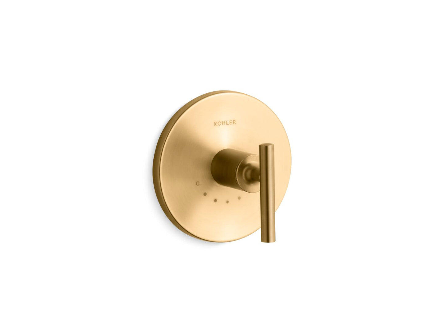 KOHLER K-T14488-4-2MB Purist Mastershower Temperature Control Valve Trim With Lever Handle In Vibrant Brushed Moderne Brass