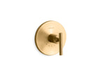 KOHLER K-T14488-4-2MB Purist Mastershower Temperature Control Valve Trim With Lever Handle - Vibrant Brushed Moderne Brass