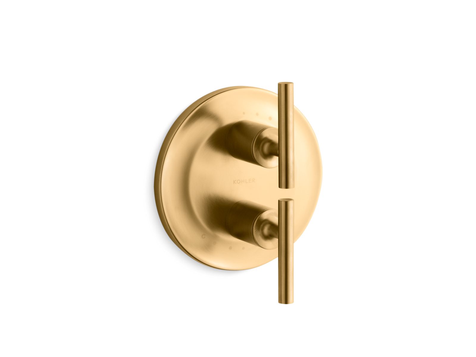 KOHLER K-T14489-4-2MB Purist MasterShower temperature and volume control valve trim - Vibrant Brushed Moderne Brass