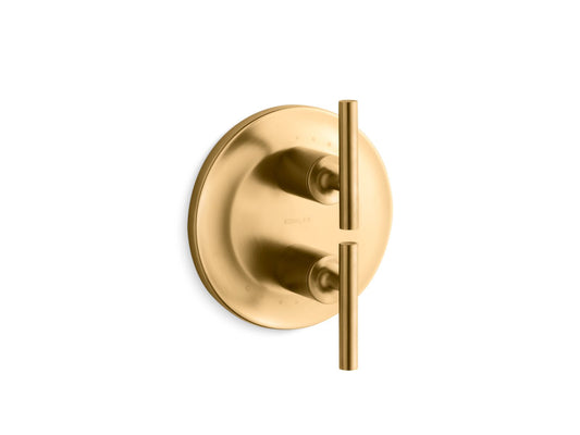 KOHLER K-T14489-4-2MB Purist MasterShower temperature and volume control valve trim - Vibrant Brushed Moderne Brass
