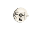 KOHLER K-T14501-3-SN Purist Rite-Temp Valve Trim With Push-Button Diverter And Cross Handle - Vibrant Polished Nickel