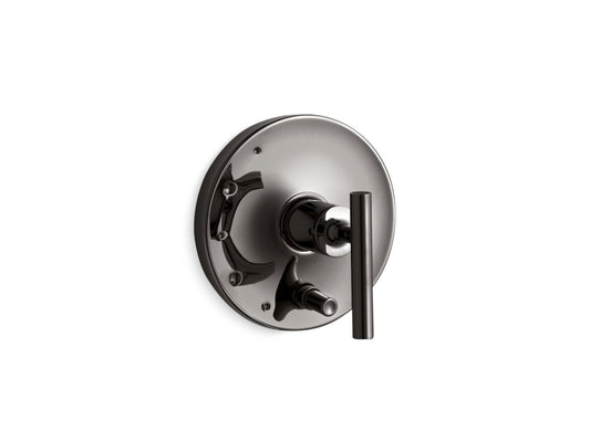 KOHLER K-T14501-4-TT Purist Rite-Temp Valve Trim With Push-Button Diverter And Lever Handle In Vibrant Titanium