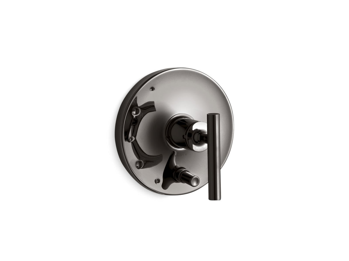 KOHLER K-T14501-4-TT Purist Rite-Temp Valve Trim With Push-Button Diverter And Lever Handle - Vibrant Titanium