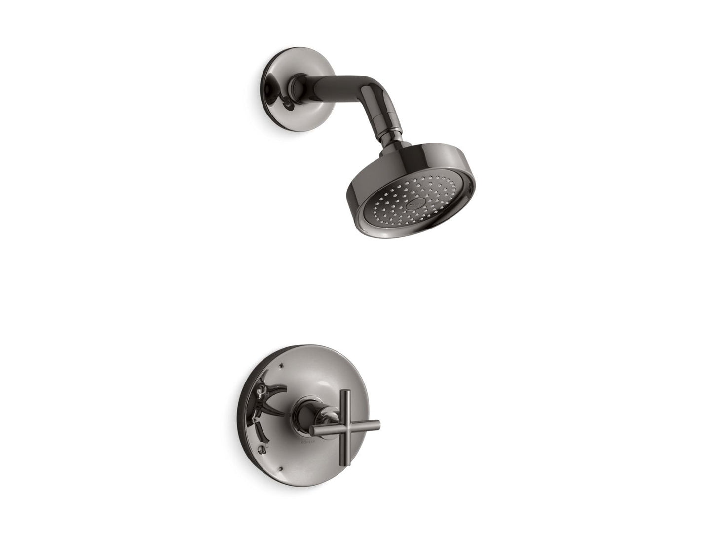 KOHLER K-TS14422-3-TT Purist Rite-Temp Shower Trim Kit With Cross Handle, 2.5 Gpm In Vibrant Titanium