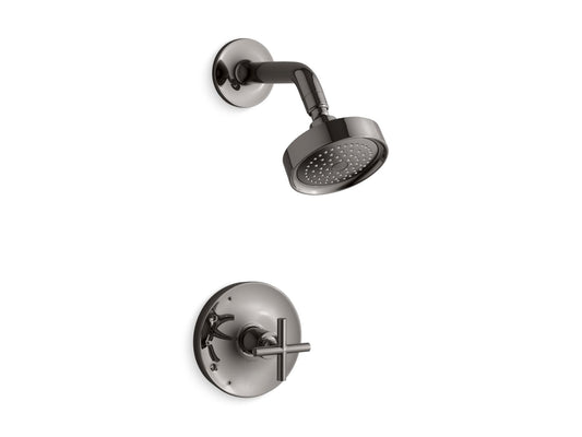 KOHLER K-TS14422-3-TT Purist Rite-Temp shower trim kit with cross handle, 2.5 gpm - Vibrant Titanium