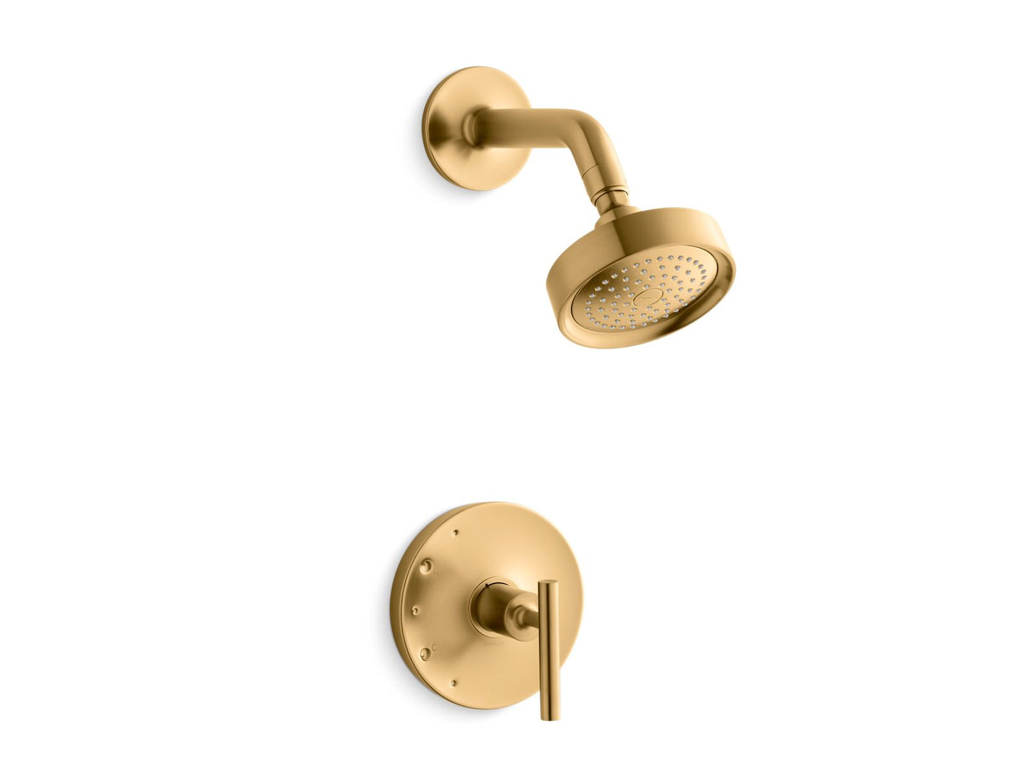 KOHLER K-TS14422-4-2MB Purist Rite-Temp Shower Trim Kit With Lever Handle, 2.5 Gpm In Vibrant Brushed Moderne Brass