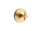 KOHLER K-TS14423-3-2MB Purist Rite-Temp Valve Trim With Cross Handle - Vibrant Brushed Moderne Brass