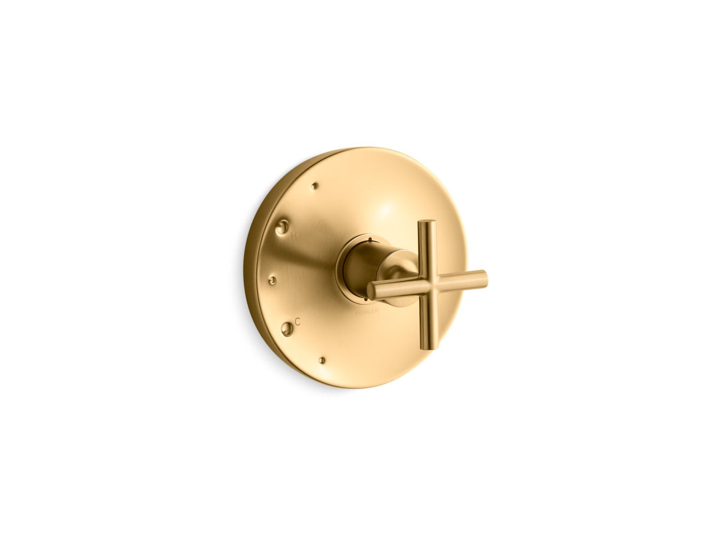 KOHLER K-TS14423-3-2MB Purist Rite-Temp valve trim with cross handle - Vibrant Brushed Moderne Brass