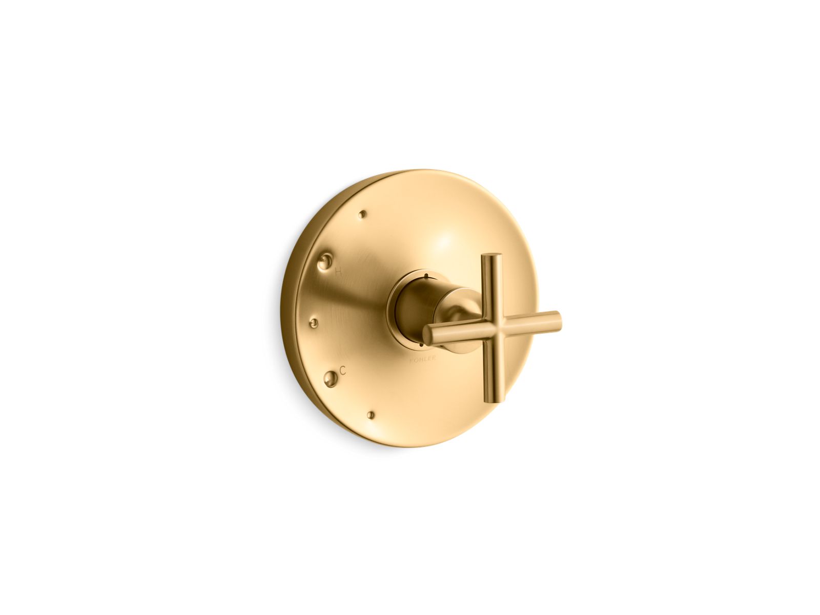 KOHLER K-TS14423-3-2MB Purist Rite-Temp Valve Trim With Cross Handle - Vibrant Brushed Moderne Brass