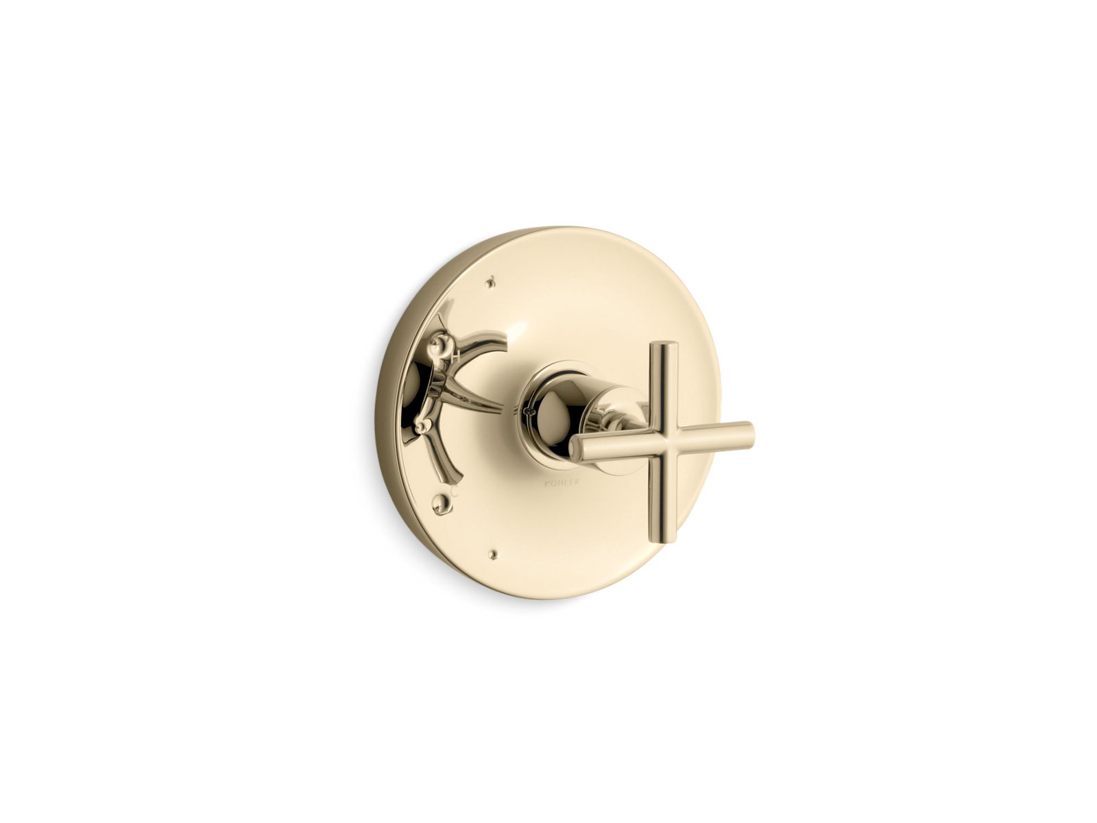 KOHLER K-TS14423-3-AF Purist Rite-Temp Valve Trim With Cross Handle - Vibrant French Gold