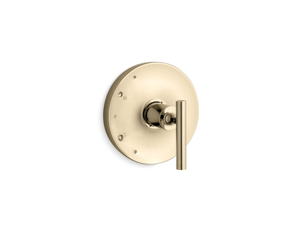 KOHLER K-TS14423-4-AF Purist Rite-Temp Valve Trim With Lever Handle - Vibrant French Gold