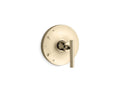 KOHLER K-TS14423-4-AF Purist Rite-Temp Valve Trim With Lever Handle - Vibrant French Gold