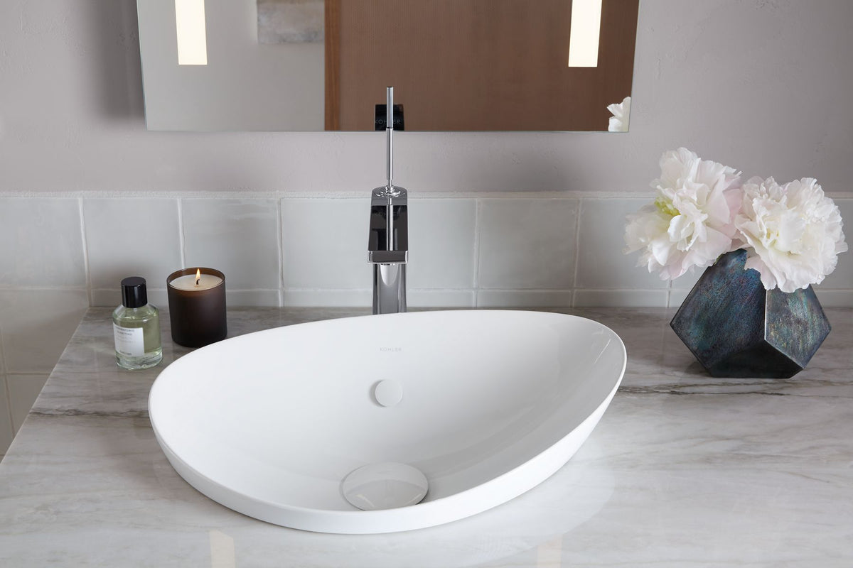 KOHLER K-20704-7 Veil 21" Oval Vessel Bathroom Sink - Black Black