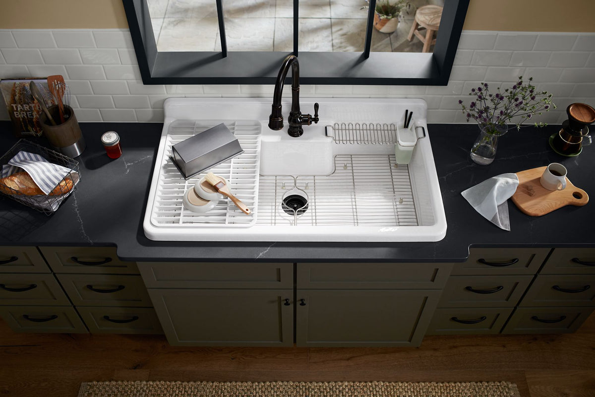 KOHLER K-21111-ST Farmstead Right-Hand Sink Rack - Stainless Steel