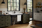 KOHLER K-21103-2HP5-0 Farmstead 45" Top-/Wall-Mount Single-Bowl Workstation Farmhouse Kitchen Sink - White