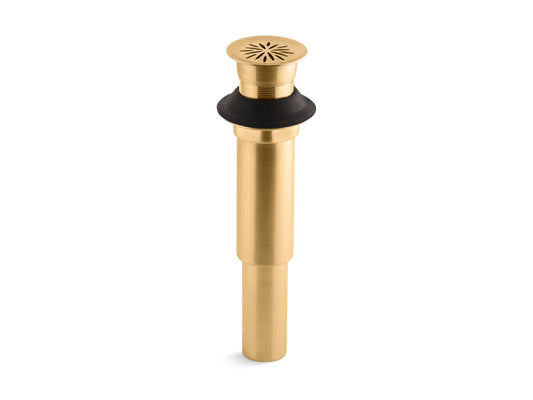 KOHLER K-7107-2MB Decorative Grid Drain Without Overflow In Vibrant Brushed Moderne Brass