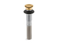 KOHLER K-7124-2MB Clicker Drain Without Overflow - Vibrant Brushed Moderne Brass
