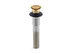 KOHLER K-7124-2MB Clicker Drain Without Overflow - Vibrant Brushed Moderne Brass