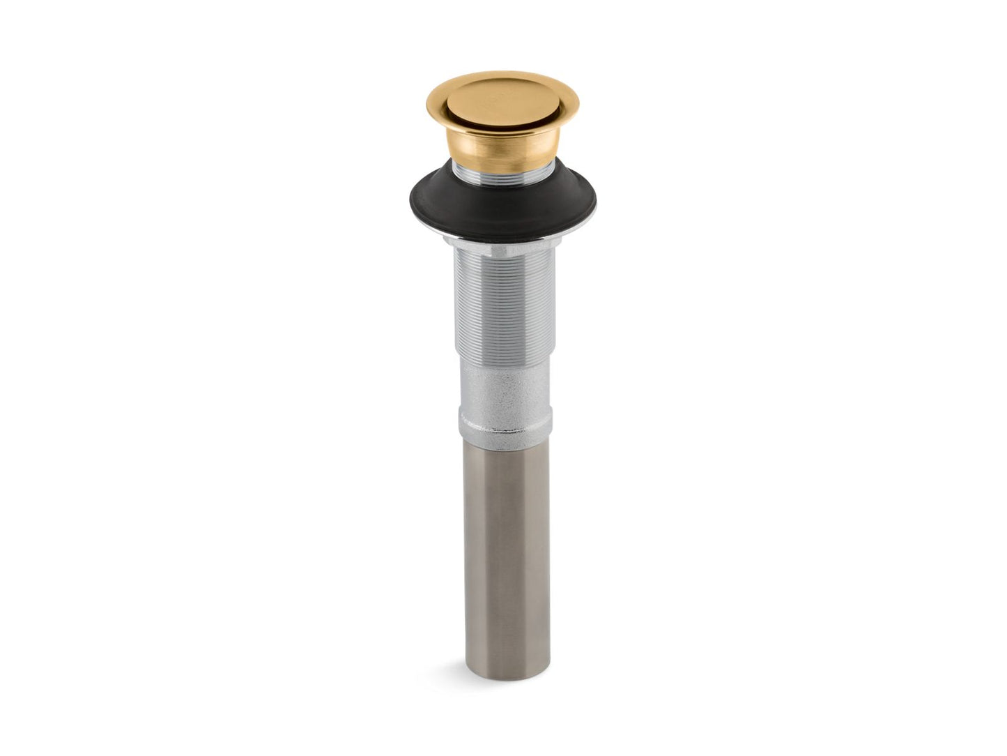 KOHLER K-7124-2MB Clicker drain without overflow - Vibrant Brushed Moderne Brass